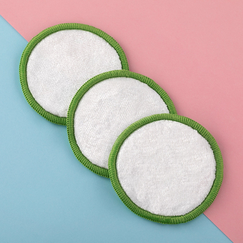 Machiaj din bumbac, lavabil, reutilizabil, rotund, fibră de bambus, demachiant, tampoane de bumbac, cârpă pentru a vă spăla fața, curățare.