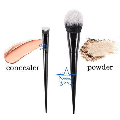 Pensula pentru pudră Fard de obraz BLACK Pensule vegană pentru pudră presată #22 - Instrument de cosmetice pentru pensulă de machiaj, rotundă mare, netedă, pentru amestecare a pudrei