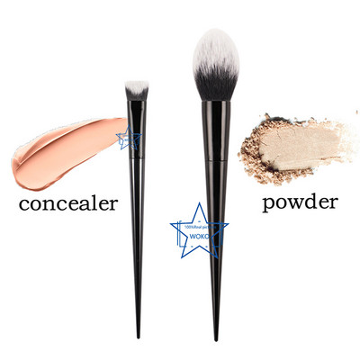 Pensula pentru pudră Fard de obraz BLACK Pensule vegană pentru pudră presată #22 - Instrument de cosmetice pentru pensulă de machiaj, rotundă mare, netedă, pentru amestecare a pudrei