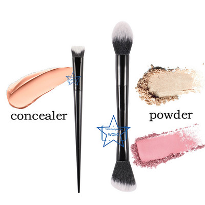 Pensula pentru pudră Fard de obraz BLACK Pensule vegană pentru pudră presată #22 - Instrument de cosmetice pentru pensulă de machiaj, rotundă mare, netedă, pentru amestecare a pudrei