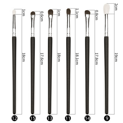 Shinedo 2/3/8/7 db sminkecset szett szemhéjpúder matt fekete színű puha kecskeszőr szépség sminkkészlet Brochas Maquillage