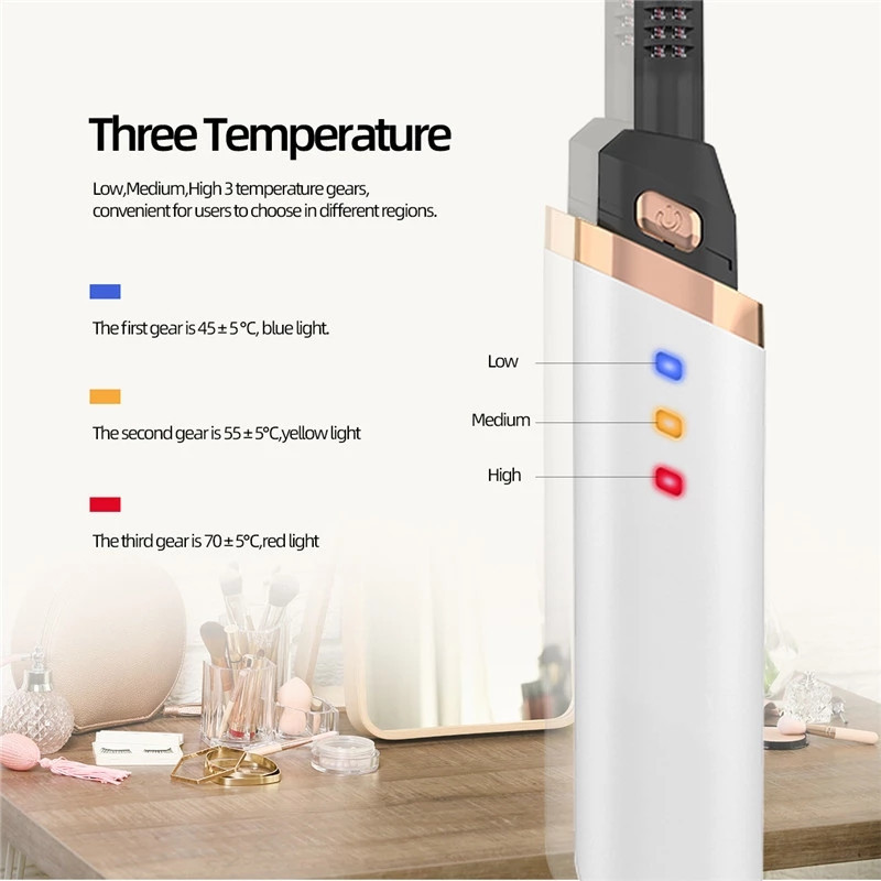 Elektrinis šildomas blakstienų rietiklis USB įkraunamas blakstienų rietiklis Greitai įkaistantis natūralus blakstienų rietiklis Ilgalaikis makiažas