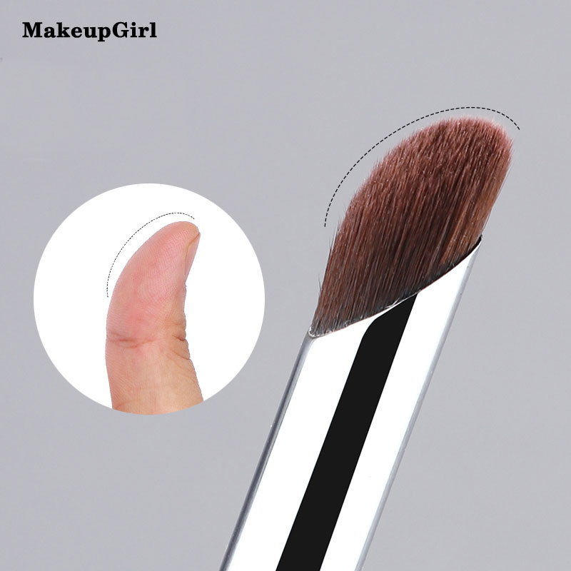 MakeupGirl fekete sminkefék Arc puha bolyhos professzionális smink kiváló minőségű szintetikus szál haj korrektor ecset eszközök