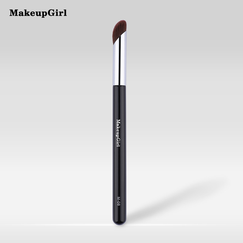 MakeupGirl fekete sminkefék Arc puha bolyhos professzionális smink kiváló minőségű szintetikus szál haj korrektor ecset eszközök
