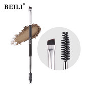 BEILI, negru/roșu, perie profesională de machiaj pentru sprâncene, unelte pentru creion de ochi, păr sintetic, căptușeală cu o singură aripă, pensule de machiaj pentru sprâncene