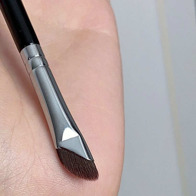 Perie pentru creion de ochi Seceră Perie de machiaj cu marginea cuțitului Perie pentru creion de ochi lichid Perie pentru sprâncene cu unghi oblic, ultra subțire, cu cap plat