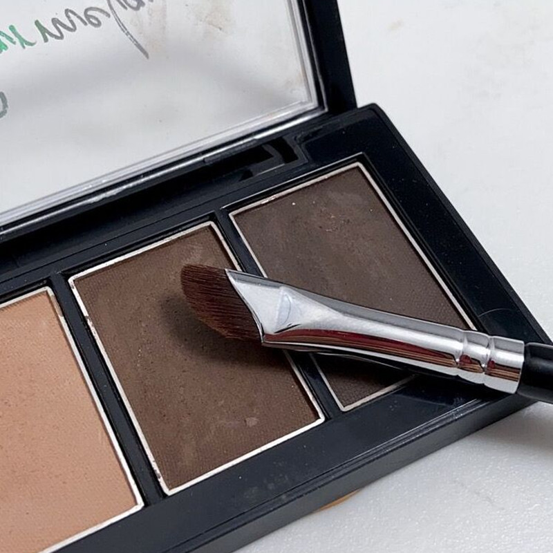 Perie pentru creion de ochi Seceră Perie de machiaj cu marginea cuțitului Perie pentru creion de ochi lichid Perie pentru sprâncene cu unghi oblic, ultra subțire, cu cap plat