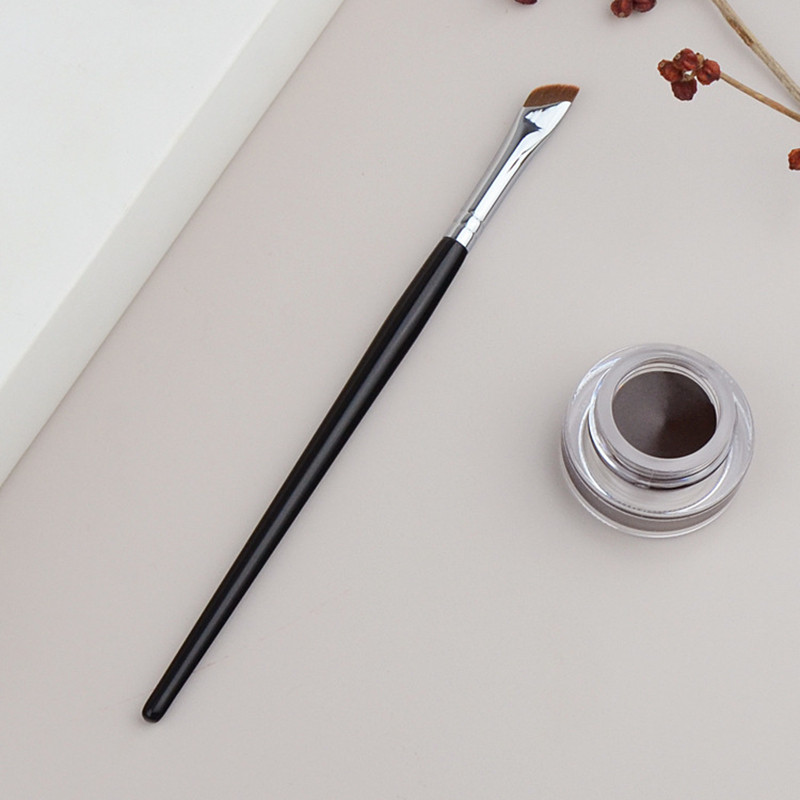 Perie pentru creion de ochi Seceră Perie de machiaj cu marginea cuțitului Perie pentru creion de ochi lichid Perie pentru sprâncene cu unghi oblic, ultra subțire, cu cap plat