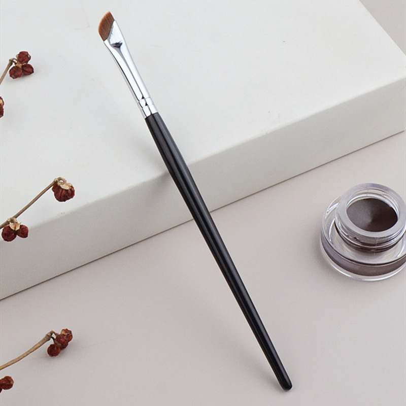 Perie pentru creion de ochi Seceră Perie de machiaj cu marginea cuțitului Perie pentru creion de ochi lichid Perie pentru sprâncene cu unghi oblic, ultra subțire, cu cap plat