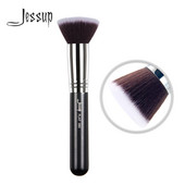 Pensule pentru fond de ten Jessup Pensule pentru machiaj pentru față Pudră Contour Concealer Blush Highlighter Flat Round Fluff pentru cremă lichidă