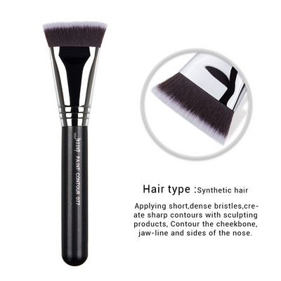 Pensule pentru fond de ten Jessup Pensule pentru machiaj pentru față Pudră Contour Concealer Blush Highlighter Flat Round Fluff pentru cremă lichidă