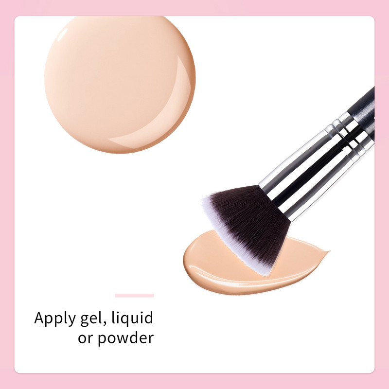 Pensule pentru fond de ten Jessup Pensule pentru machiaj pentru față Pudră Contour Concealer Blush Highlighter Flat Round Fluff pentru cremă lichidă