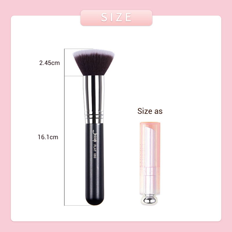 Pensule pentru fond de ten Jessup Pensule pentru machiaj pentru față Pudră Contour Concealer Blush Highlighter Flat Round Fluff pentru cremă lichidă