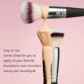 Διπλής απόληξης Foundation Concealer Makeup Brush Rounded Taperd Flawless Brush Ideal for Liquid Cream Powder Blending Concealer