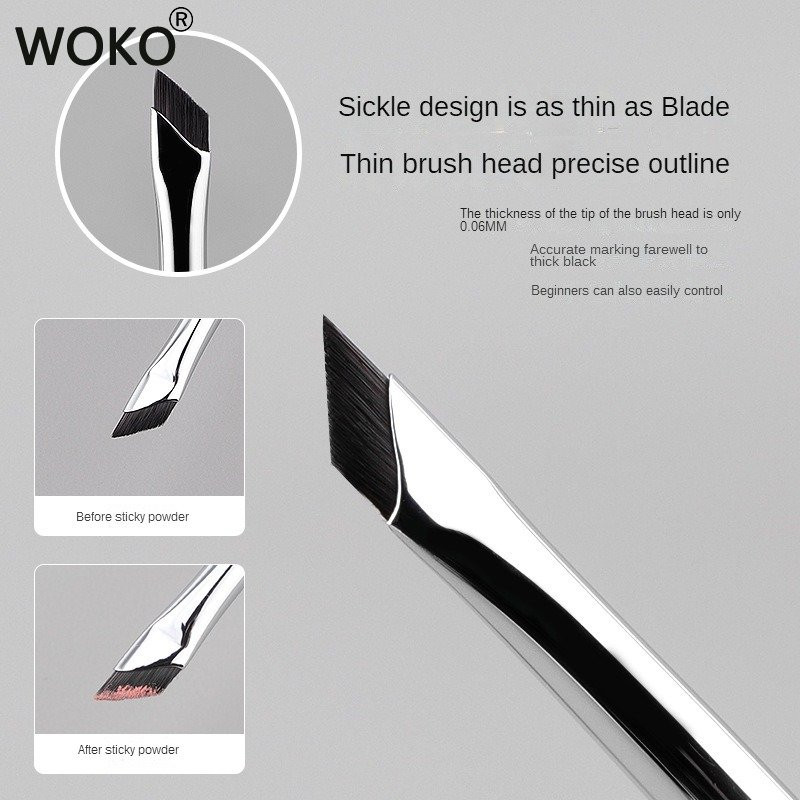 Upgrade Blade Eyeliner Brush Perie plată pentru sprâncene cu unghi fin ultra subțire Sub ochi Așezați perie de machiaj Perie cu detalii precise