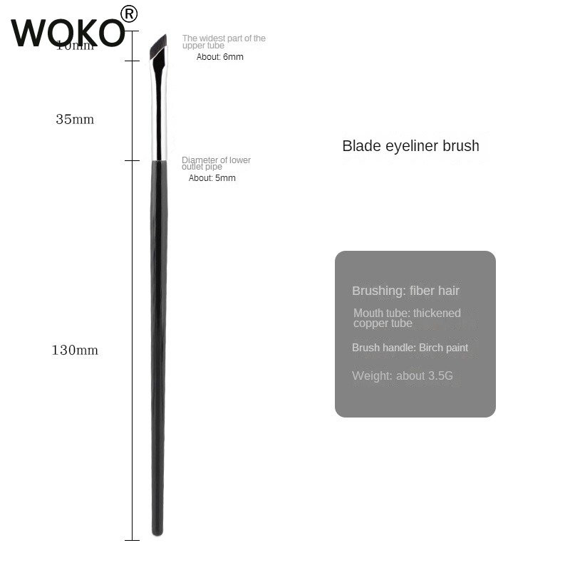 Upgrade Blade Eyeliner Brush Perie plată pentru sprâncene cu unghi fin ultra subțire Sub ochi Așezați perie de machiaj Perie cu detalii precise