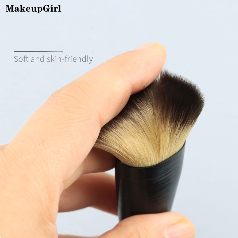 MakeupGirl Pensule negre de machiaj pentru față moale și pufoase Machiaj profesional din fibre sintetice de înaltă calitate Instrumente pentru perie pentru sculptarea părului