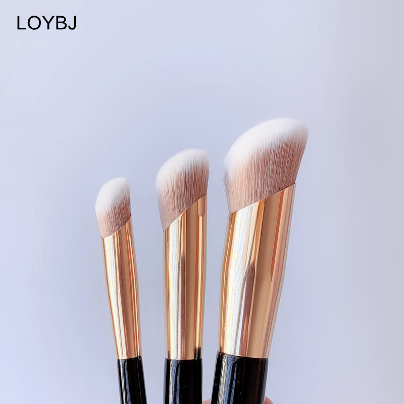 LOYBJ 1/2/3Pcs Четка за фон дьо тен Коректор Четки за грим Течен фон дьо тен BB крем Тъмни кръгове Tear Trough Кръгла четка за грим