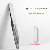 Pensetă pentru sprâncene Agrafe pentru sprâncene înclinate din oțel inoxidabil pentru îndepărtarea părului Instrumente de machiaj Extensie pentru gene Aplicare pentru pleoape duble