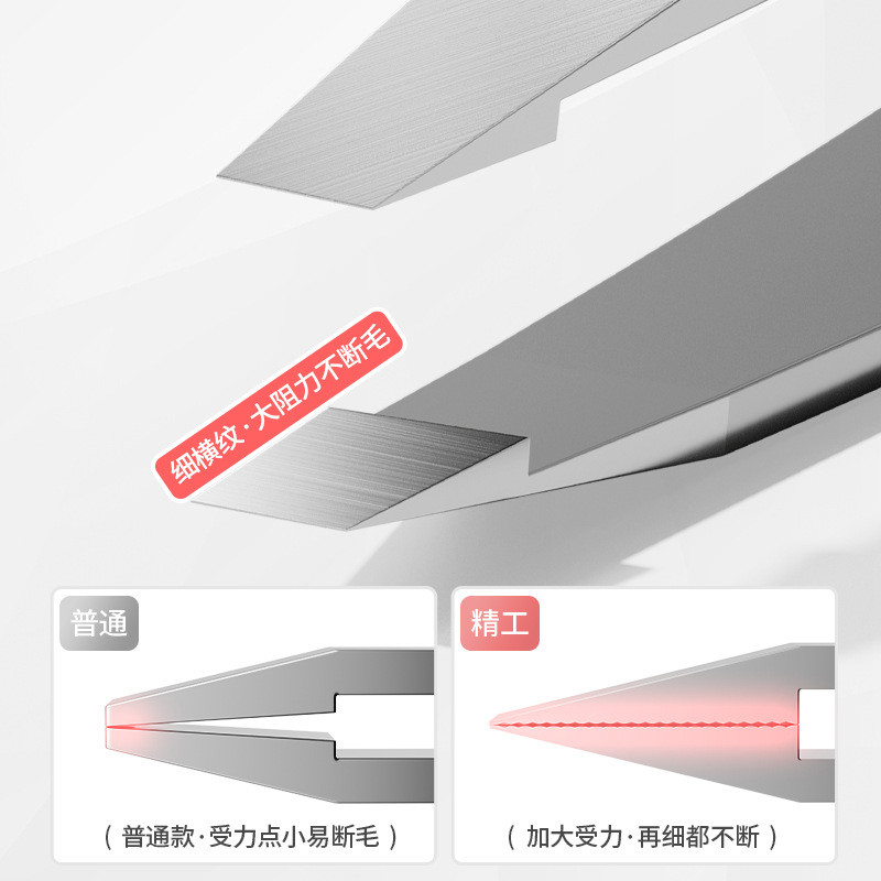 Pensetă pentru sprâncene Agrafe pentru sprâncene înclinate din oțel inoxidabil pentru îndepărtarea părului Instrumente de machiaj Extensie pentru gene Aplicare pentru pleoape duble