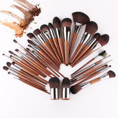 MUF meigipintslid 29 tk jumestuspuuder põsepuna Contour Bronzer Eyeshadow Crease Eyelash Smudge Brush Kvaliteetne meigitööriist