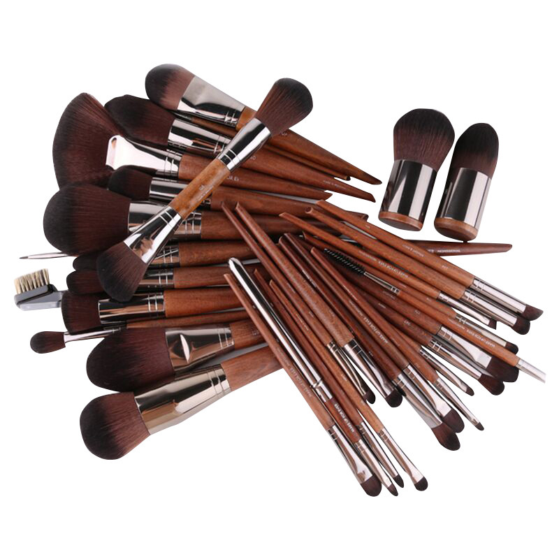 MUF Четки за грим 29 бр. Основа Пудра Руж Контур Бронзант Сенки за очи Гънки Четка за размазване на мигли Висококачествен инструмент за грим