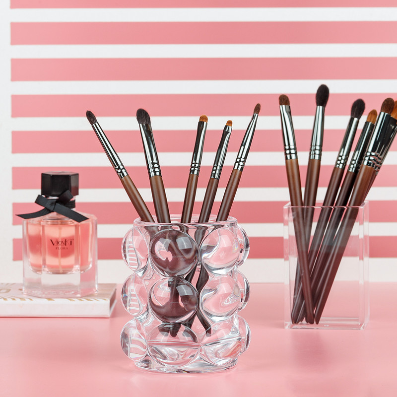 BETHY BEAUTY Set de perii de machiaj pentru ochi, 12 bucăți, umbritor de păr de capră, set de pensule conice pentru amestecare, instrumente de machiaj, instrumente cosmetice naturale