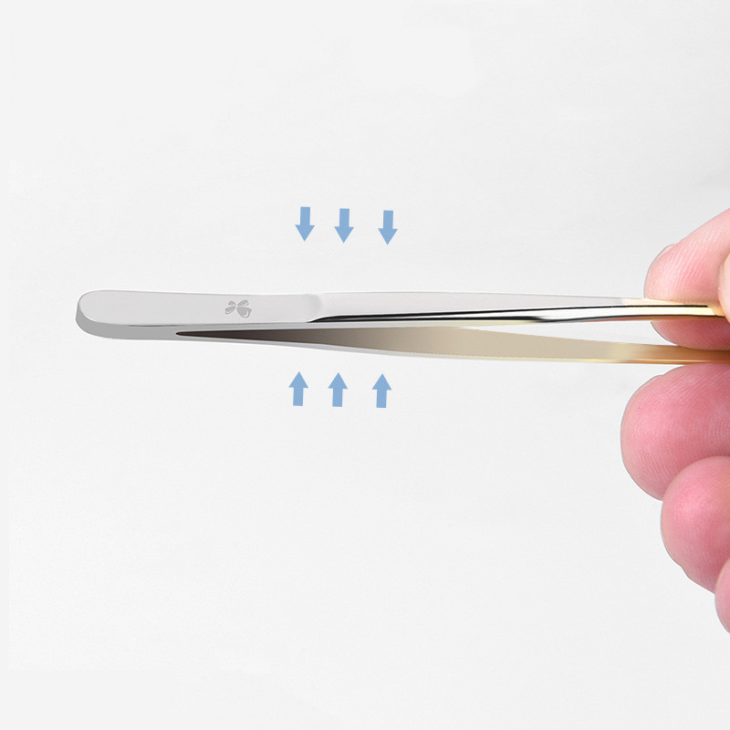Pensetă multifuncțională din oțel inoxidabil cu vârf plat/înclinat Pensetă pentru sprâncene Instrument pentru îndepărtarea părului pentru față Instrument de machiaj pentru gene false Instrument pentru pensete