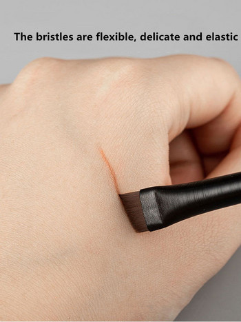 microbrush Βούρτσα φρυδιών Πινέλα μακιγιάζ Super Thin Angled Eyeliner λοξό Εργαλείο για τα φρύδια μακιγιάζ με επίπεδη άκρη για γυναίκες Εργαλεία φρυδιών