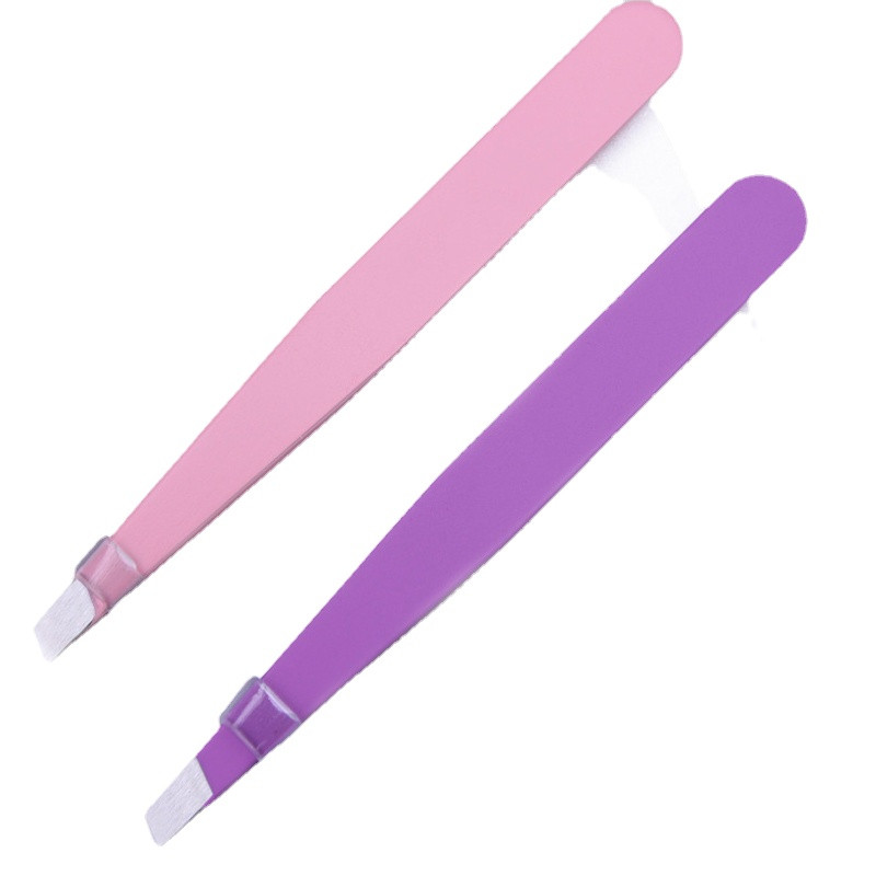 Pensetă pentru sprâncene Păr colorat Frumusețea părului fin Extractor Instrumente de machiaj din oțel inoxidabil Agrafe pentru sprâncene înclinate Instrumente de îndepărtare