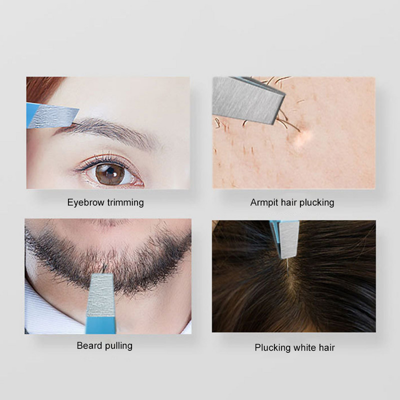 Pensetă pentru sprâncene Pensetă pentru agrafă pentru sprâncene din oțel inoxidabil Dispozitiv de smulgere fină pentru barbă Instrumente de reparație la domiciliu pentru îndepărtarea părului facial rătăcit