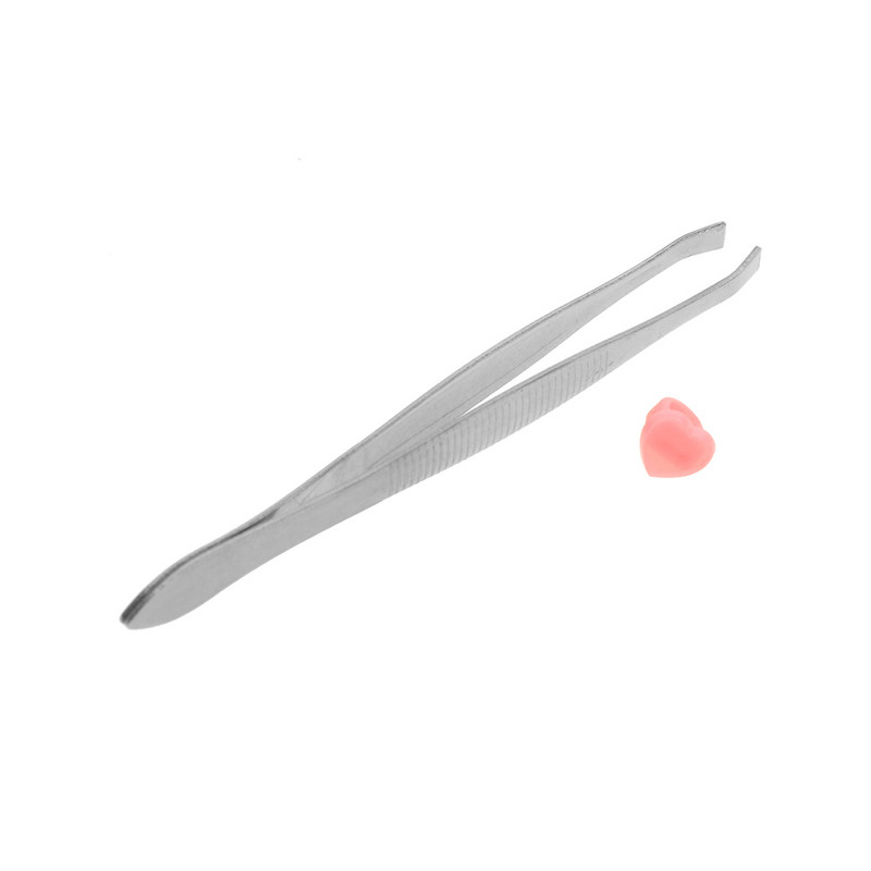 5 buc./pachet Pensetă pentru sprâncene Vârfuri profesionale din oțel inoxidabil pentru îndepărtarea părului Pensetă Unelte pentru tăietor 8,7 cm Instrumente de machiaj argintiu