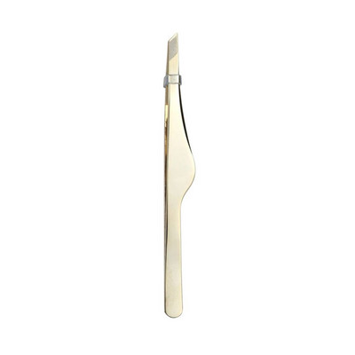 Pensetă practică pentru sprâncene, de culoare aurie, extractor de păr din oțel inoxidabil, agrafe înclinate pentru sprâncene, pensete pentru gene, instrumente de frumusețe pentru machiaj