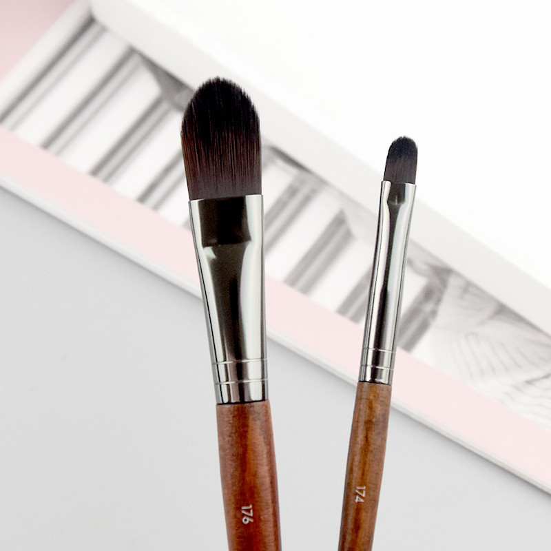Pensule mică de lemn pentru corector #174 #176#202 #230 Pensule profesionale de machiaj pentru creion de ochi pentru buze Instrumente cosmetice pentru machiaj