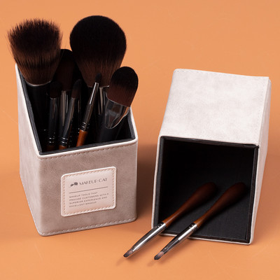 Pensule cosmetice pentru pisici de machiaj-2022New Portable 10bucs set de pensule de machiaj cu mâner scurt-Unelte de machiaj pentru păr moale-Pixuri pentru frumusețe pentru față și ochi