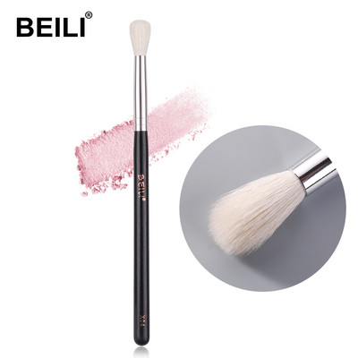 BEILI #224 Természetes kecskeszőr szemhéjpúder smink ecset Small Eye Blending 1 részes sminkecset csillogó fekete nyéllel