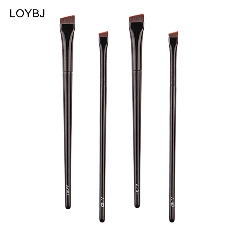 LOYBJ Pensule fină pentru sprâncene în unghi Crema de ochi Pensule de machiaj profesională Super subțire pentru sprâncene Perie de contur Instrument de machiaj pentru frumusețe