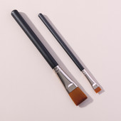 Bethy Beauty Flat Foundation Brush Eyeliner Sprâncene Perii sintetice de machiaj Cosmetic pentru față BB Cream lichid