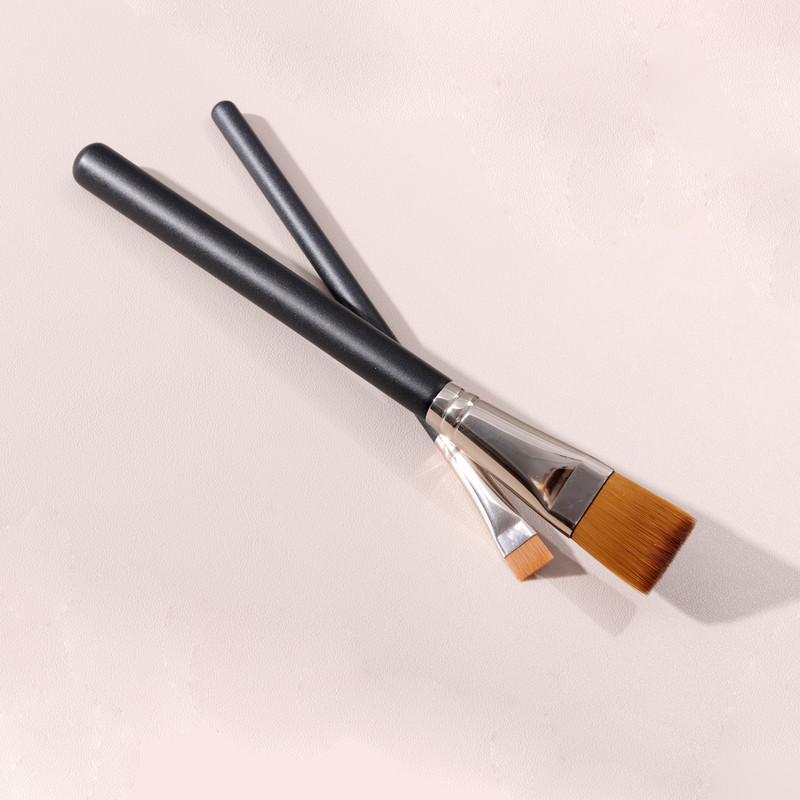 Bethy Beauty Flat Foundation Brush Eyeliner Sprâncene Perii sintetice de machiaj Cosmetic pentru față BB Cream lichid
