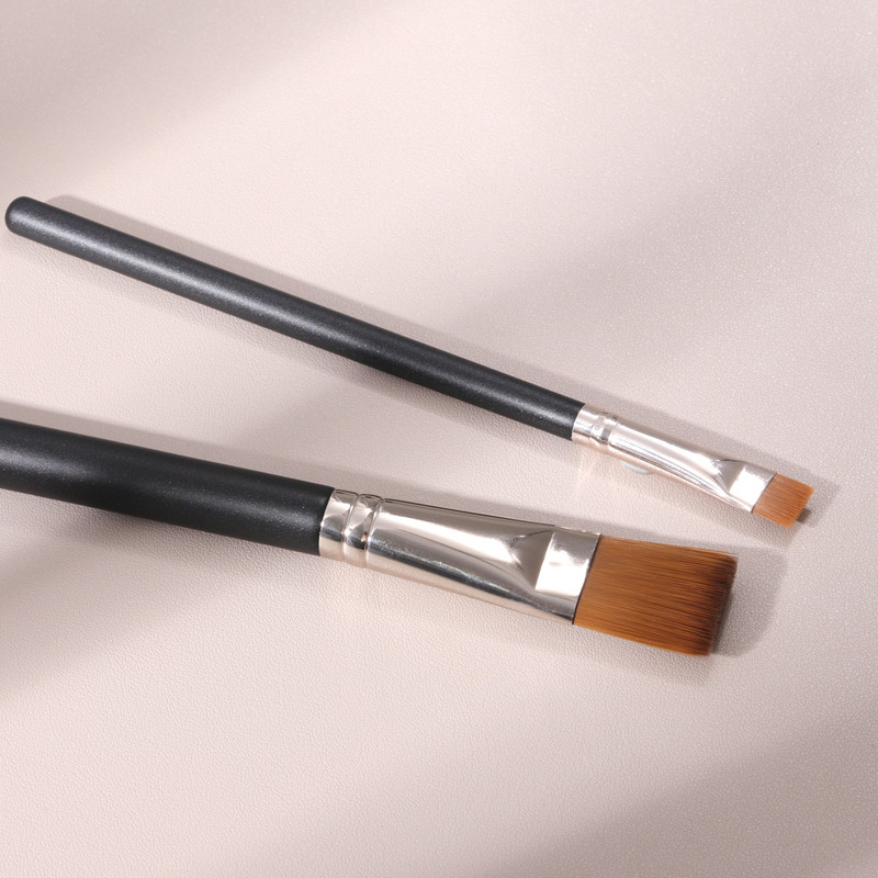 Bethy Beauty Flat Foundation Brush Eyeliner Sprâncene Perii sintetice de machiaj Cosmetic pentru față BB Cream lichid