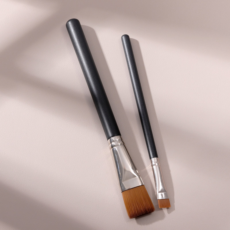 Bethy Beauty Flat Foundation Brush Eyeliner Sprâncene Perii sintetice de machiaj Cosmetic pentru față BB Cream lichid