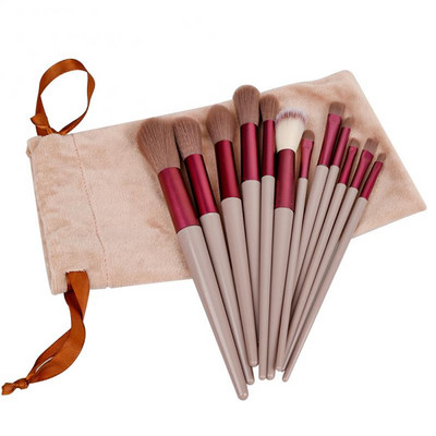 Sminkecsetek szett alapozó kiemelő pirosító púder szemhéjpúder pirosító szálkeverő gyapjú 13db Soft Beauty sminkeszköz
