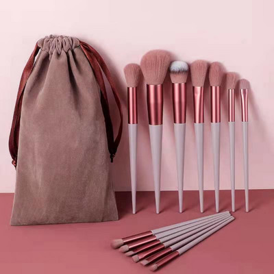 Sminkecsetek szett alapozó kiemelő pirosító púder szemhéjpúder pirosító szálkeverő gyapjú 13db Soft Beauty sminkeszköz