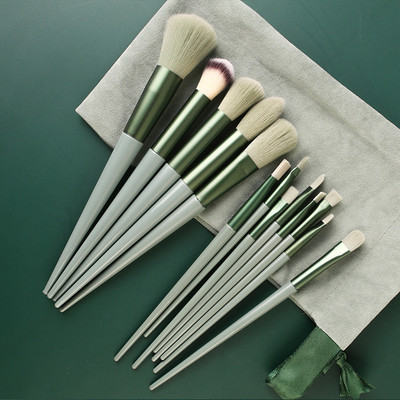 Sminkecsetek szett alapozó kiemelő pirosító púder szemhéjpúder pirosító szálkeverő gyapjú 13db Soft Beauty sminkeszköz