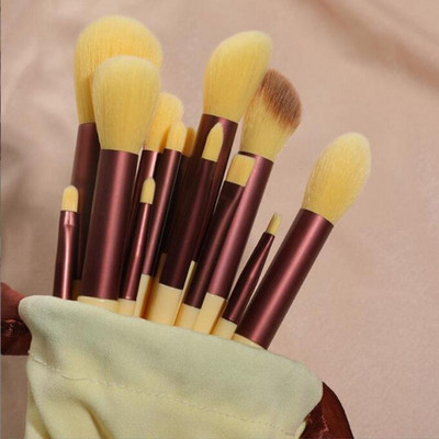 Sminkecsetek szett alapozó kiemelő pirosító púder szemhéjpúder pirosító szálkeverő gyapjú 13db Soft Beauty sminkeszköz
