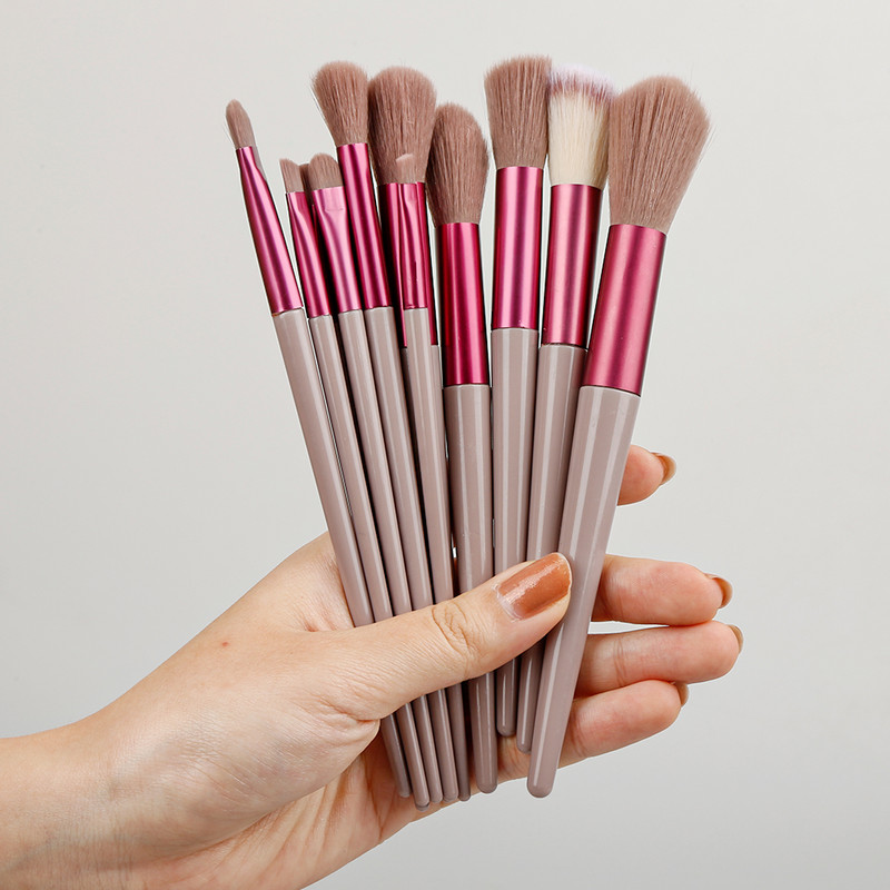 Sminkecsetek szett alapozó kiemelő pirosító púder szemhéjpúder pirosító szálkeverő gyapjú 13db Soft Beauty sminkeszköz
