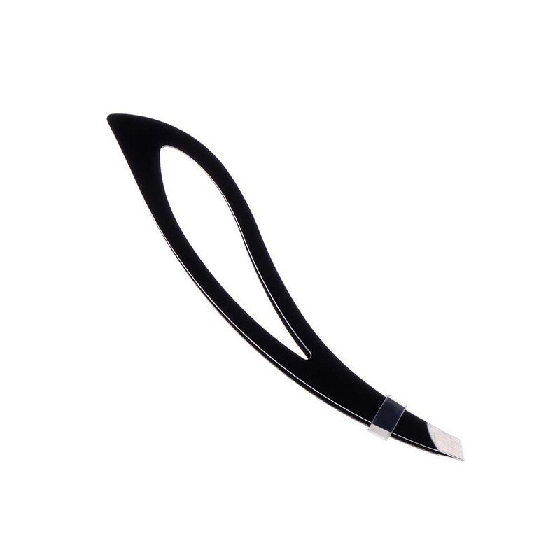 1PC Pinceta za obrve od nehrđajućeg čelika Stezaljka za nadogradnju trepavica Uklanjanje dlačica Kosi vrh Šminka Alati za oblik banane