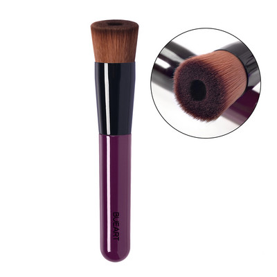 LOYBJ Flat Head Fluted alapozó ecset púder folyékony alapozó krém korrektor ecset Doule Head kozmetikai sminkecset kupakkal
