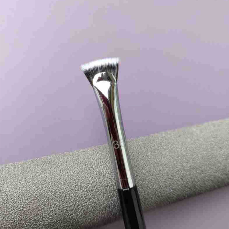 Mini perie pentru fard de pleoape Perie pentru creion de ochi pentru sprâncene Perie profesională pentru sprâncene cu ventilator mic Instrumente pentru perie de machiaj de marcă de înaltă calitate
