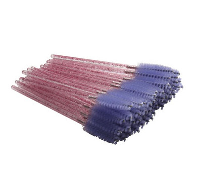 50gab Spīdīgs vienreizējās lietošanas skropstu aplikators Wands Curler Brush Set Skropstu tušas uzacu spolētāji Comb Wands Spoolies Otas